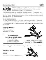 Preview for 3 page of Mark Fitness XM-4428 Owner'S Manual