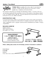 Предварительный просмотр 4 страницы Mark Fitness XM-7602 Owner'S Manual