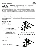 Preview for 4 page of Mark Fitness XM-7613 Owner'S Manual