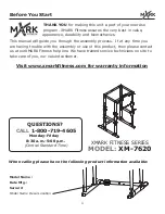 Предварительный просмотр 4 страницы Mark Fitness XM-7620 Owner'S Manual