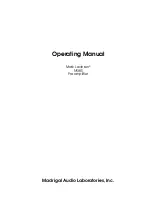 Preview for 1 page of Mark Levinson 38S Operating Manual