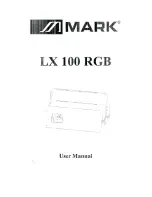 Mark LX 100 RGB User Manual preview