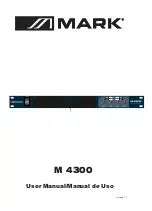 Preview for 1 page of Mark M 4300 User Manual