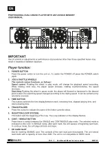 Предварительный просмотр 4 страницы Mark MMP 6D User Manual