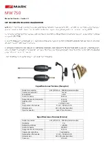 Preview for 3 page of Mark MW 750 User Manual