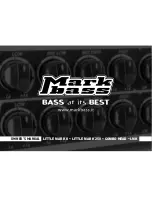 MarkBass Combo Head Owner'S Manual предпросмотр