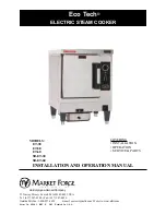 Market Forge Industries Eco Tech ET-3E Installation And Operation Manual preview