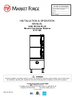 Market Forge Industries ECO-TECH PLUS ETP-10E Installation & Operation Manual preview