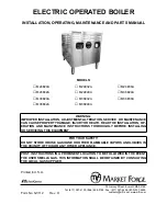 Preview for 1 page of Market Forge Industries M24E24A Installation, Operating, Maintenance And Parts Manual