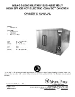 Market Forge Industries MSA-SB-2600 Owner'S Manual preview