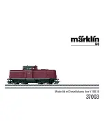 marklin 37003 User Manual предпросмотр