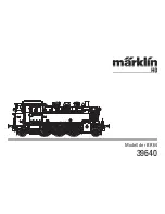 Preview for 1 page of marklin 39640 User Manual