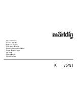 Preview for 1 page of marklin 75491 Instruction Manual