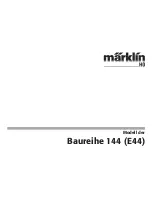 Предварительный просмотр 1 страницы marklin baureihe 144 Instruction Manual