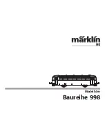 Preview for 1 page of marklin baureihe 998 Instruction Manual