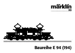 marklin baureihe E 94 Instruction Manual предпросмотр