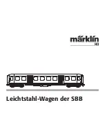 marklin Leichtstahl-Wagen der SBB Instruction Manual preview