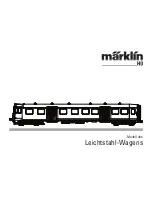 marklin Leichtstahl-Wagens User Manual preview