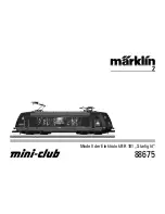 marklin mini-club Elektrolok BR 101 Starlight 88675 User Manual preview