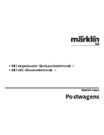 Preview for 1 page of marklin Postwagens User Manual