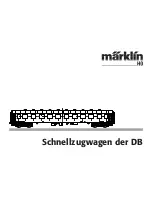 marklin Schnellzugwagen der DB User Manual preview