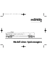 Предварительный просмотр 1 страницы marklin Speisewagens User Manual