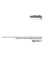 marklin Typ GG-1 User Manual preview