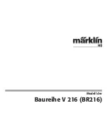 Preview for 1 page of marklin V 216 User Manual