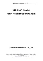 Marktrace MR6100 Series User Manual preview