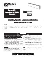 Предварительный просмотр 1 страницы Marley CSLAL Installation, Operation & Maintenance Instructions Manual