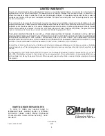 Предварительный просмотр 8 страницы Marley E3606-1125HFD Installation & Operating Instructions & Parts Manual