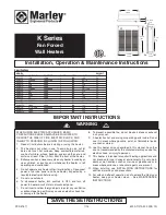 Preview for 1 page of Marley K151FC Installation, Operation & Maintenance Instructions Manual