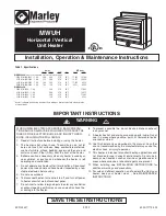 Marley MWUH5004A Installation, Operation & Maintenance Instructions Manual preview