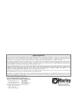 Предварительный просмотр 8 страницы Marley MWUH5004A Installation, Operation & Maintenance Instructions Manual