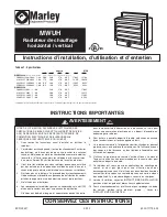 Предварительный просмотр 15 страницы Marley MWUH5004A Installation, Operation & Maintenance Instructions Manual