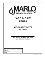 Preview for 1 page of Marlo Incorporated AFC Series Installation, Operation And Maintenance Manual