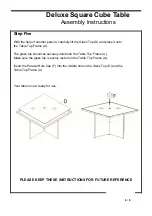 Preview for 6 page of Marlow Wentworth Windsor Deluxe Square Cube Table Assembly Instructions Manual