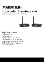 Marmitek Subwoofer Anywhere 640 Manual предпросмотр