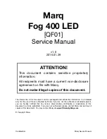 Предварительный просмотр 1 страницы Marq FOG 400 LED Service Manual