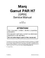 Preview for 1 page of Marq Gamut PAR H7 Service Manual