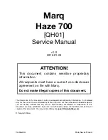 Предварительный просмотр 1 страницы Marq HAZE 700 Service Manual