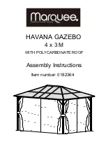 Предварительный просмотр 1 страницы Marquee 0182364 Assembly Instructions Manual