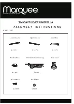 Marquee 3M CANTILEVER UMBRELLA Assembly Instructions preview