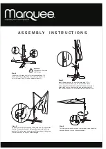 Предварительный просмотр 2 страницы Marquee 3M CANTILEVER UMBRELLA Assembly Instructions