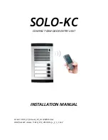 MARS COMMERCE SOLO-KC Installation Manual preview