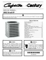 Preview for 1 page of Mars Century Comfort-Aire HRG18 S1P Series Service Manual