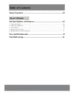 Preview for 2 page of Mars Comfort-Aire Century A-DVH09SH-0-CY Owner'S Manual & Installation Manual