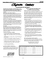 Preview for 15 page of Mars Comfort Aire Century B-VMH12FU-1 Owner'S Manual