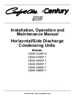 Mars Comfort-Aire Century CMA1412SF-0 Installation, Operation And Maintenance Manual preview