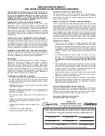 Preview for 15 page of Mars Comfort-Aire Century CMA1412SF-0 Installation, Operation And Maintenance Manual